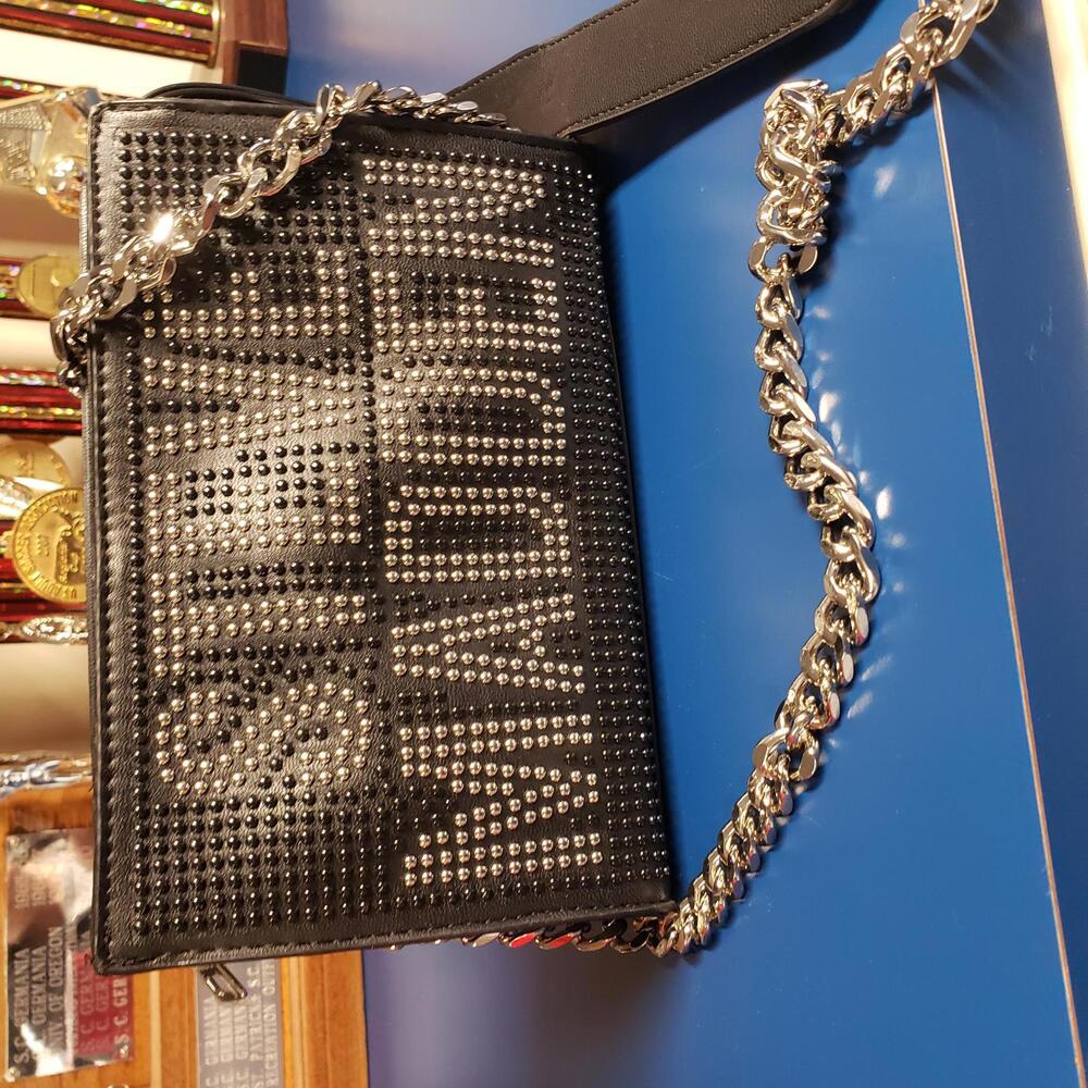 NWT Steve Madden BJayda Studded Letters Crossbody Bag- Black